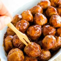 Baked BBQ Turkey Meatballs