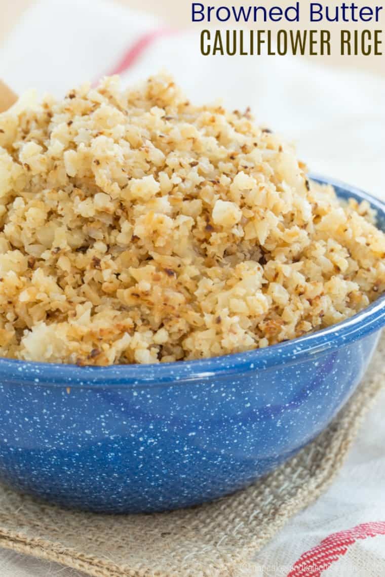 Brown Butter Cauliflower Rice Recipe (3-ingredient side dish ...