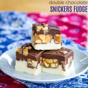 Double Chocolate Snickers Fudge
