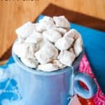 Chai Tea White Chocolate Puppy Chow Recipe with title
