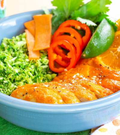 Healthy Orange Chicken and Broccoli Rice Bowls
