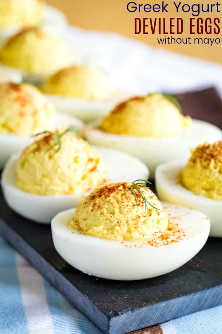 No Mayo Deviled Eggs With Greek Yogurt Cupcakes Kale Chips