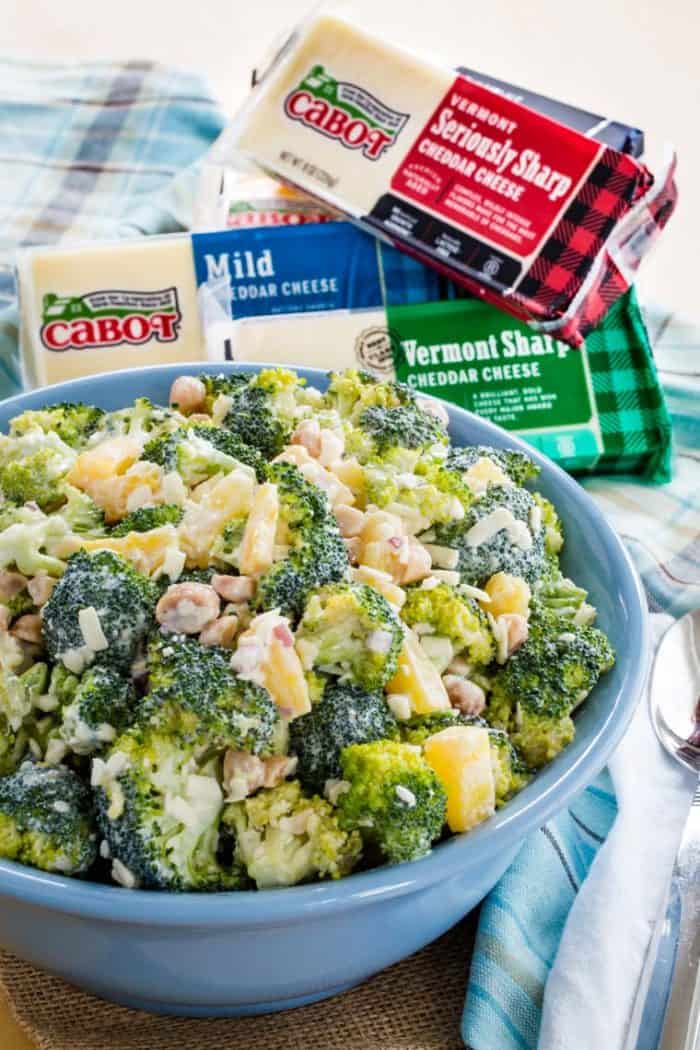 Tropical Broccoli Salad with Pineapple, Macadamia Nuts, and Cabot Cheddar Cheese