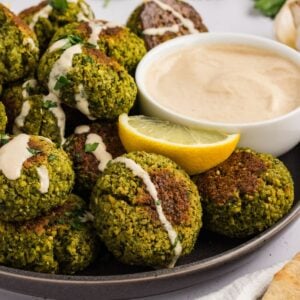 A plate of gluten free falafel