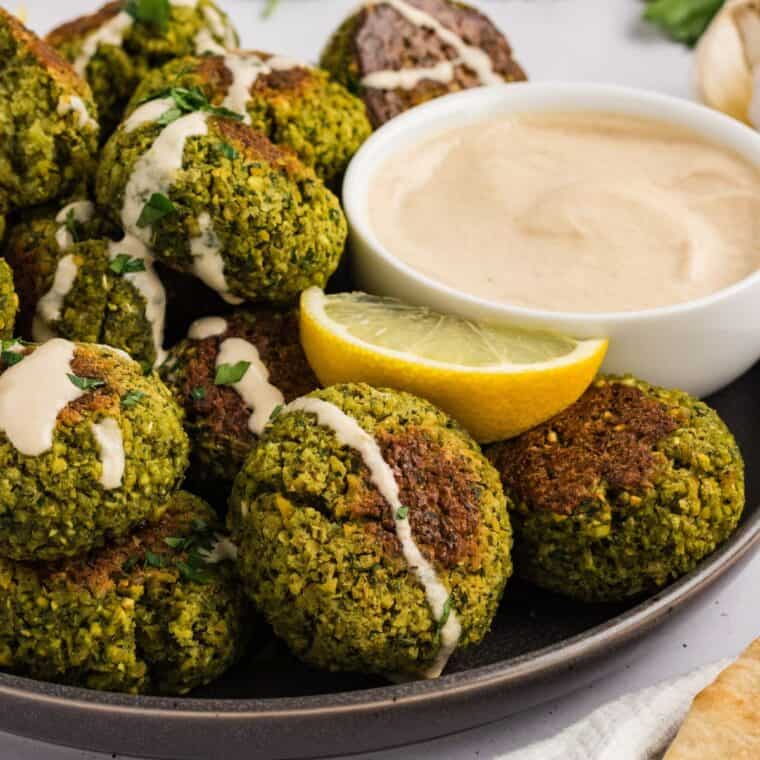 A plate of gluten free falafel