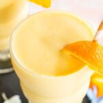 Overhead of a Creamsicle Orange Smoothie