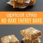 Apricot Chia No Bake Energy Bars Pin