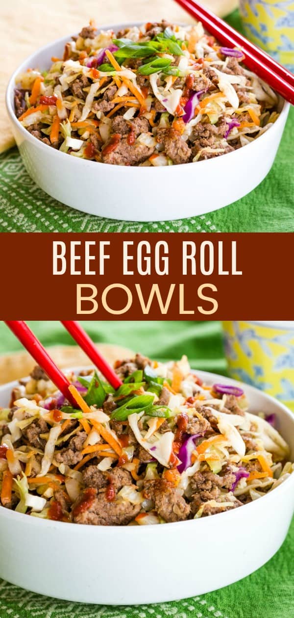 Quick and Easy Beef Egg Roll Bowl Recipe - Cupcakes & Kale Chips