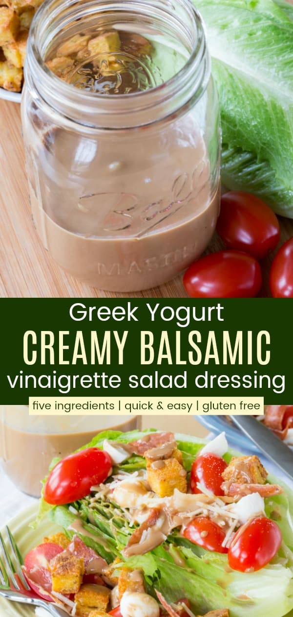 Creamy Balsamic Dressing Recipe made with Greek yogurt!