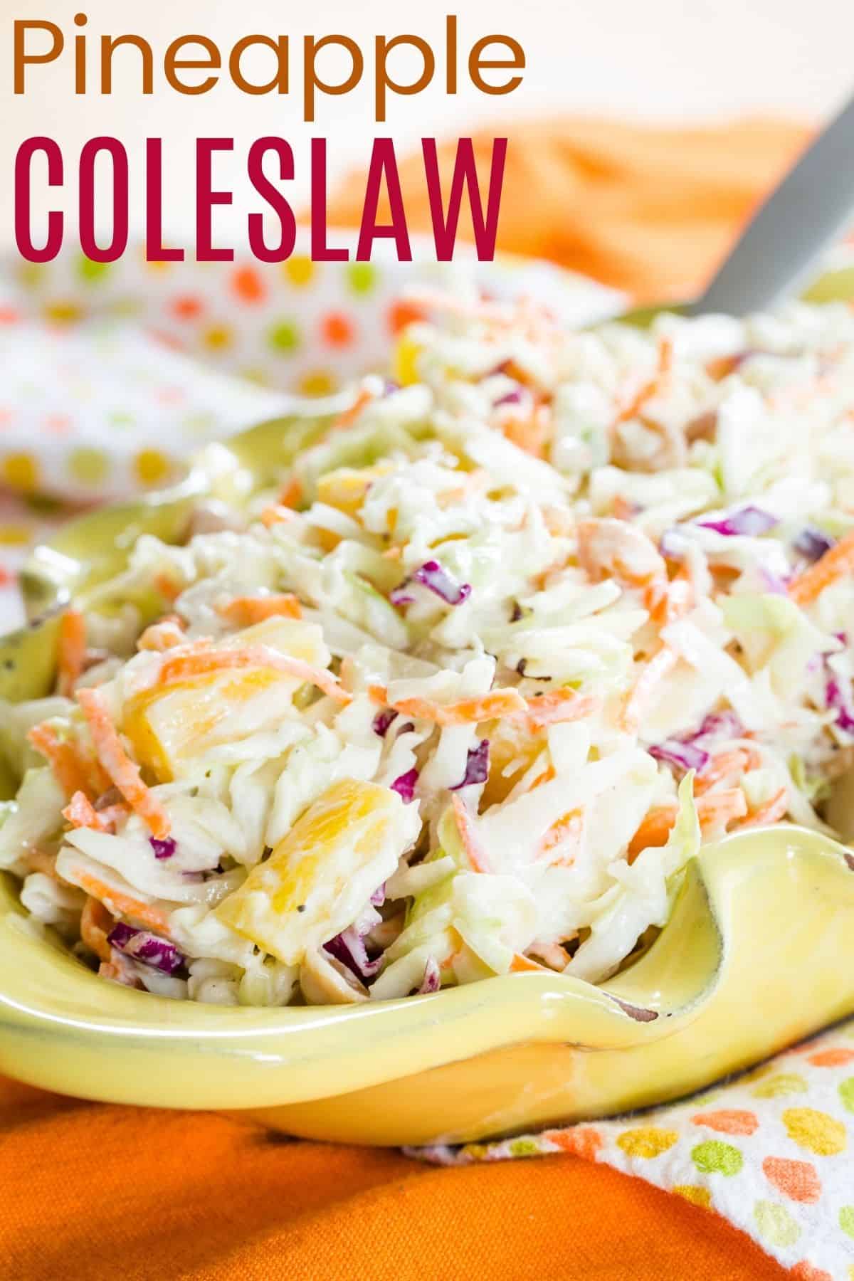 Hawaiian Pineapple Coleslaw - No Mayo! | Cupcakes & Kale Chips