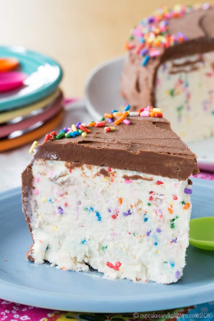 Funfetti Birthday Cake Ice Cream Cake Recipe - Cupcakes & Kale Chips