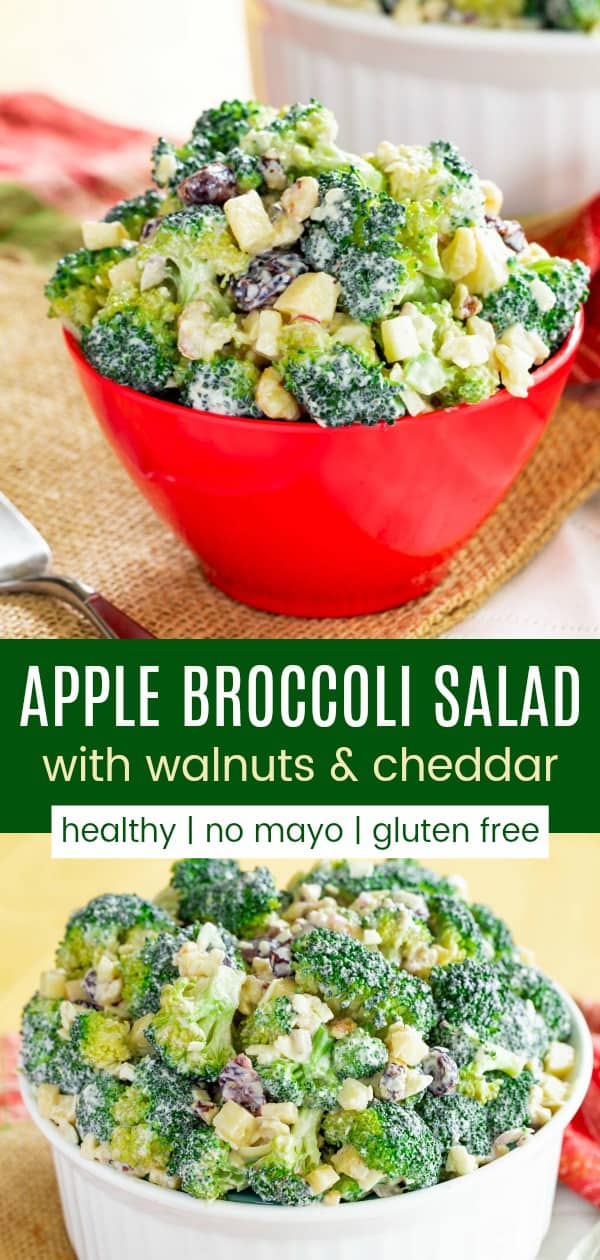 Healthy NoMayo Apple Broccoli Salad Recipe Cupcakes & Kale Chips