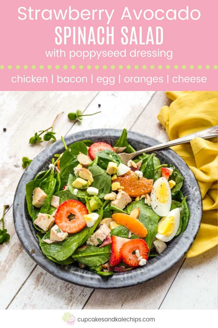 Strawberry Avocado Spinach Salad Recipe - Cupcakes & Kale Chips