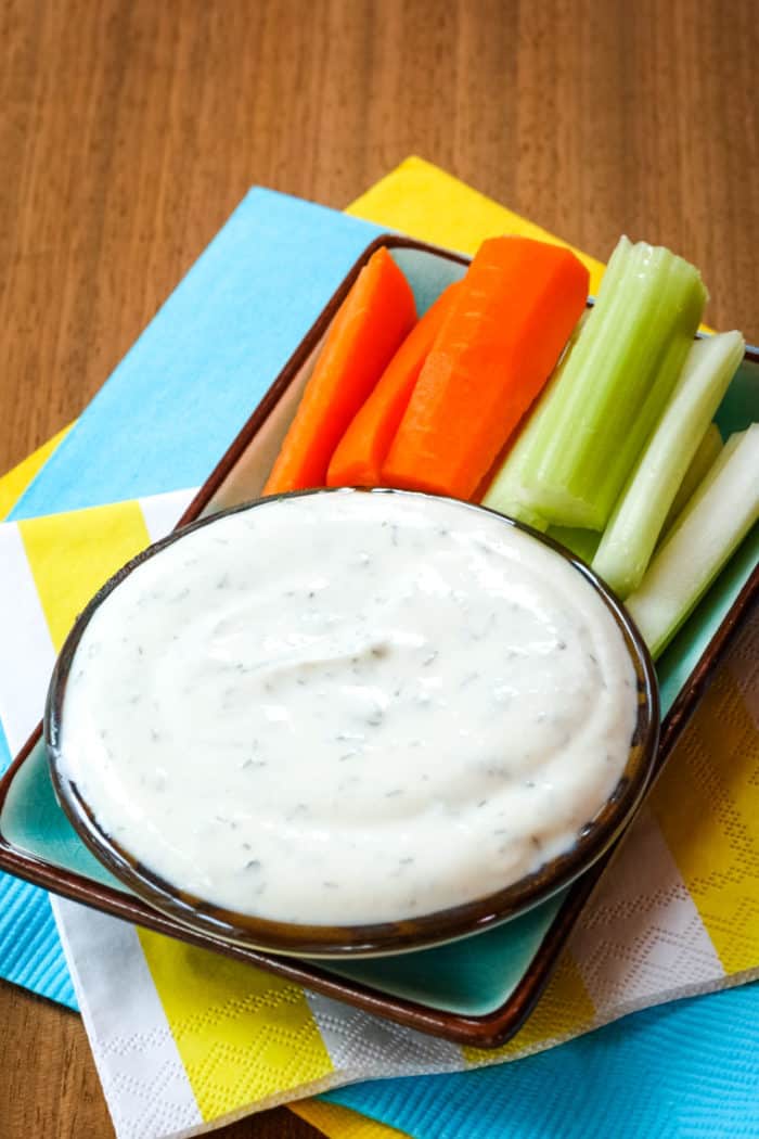 Healthy Greek Yogurt Ranch Dip | Cupcakes & Kale Chips