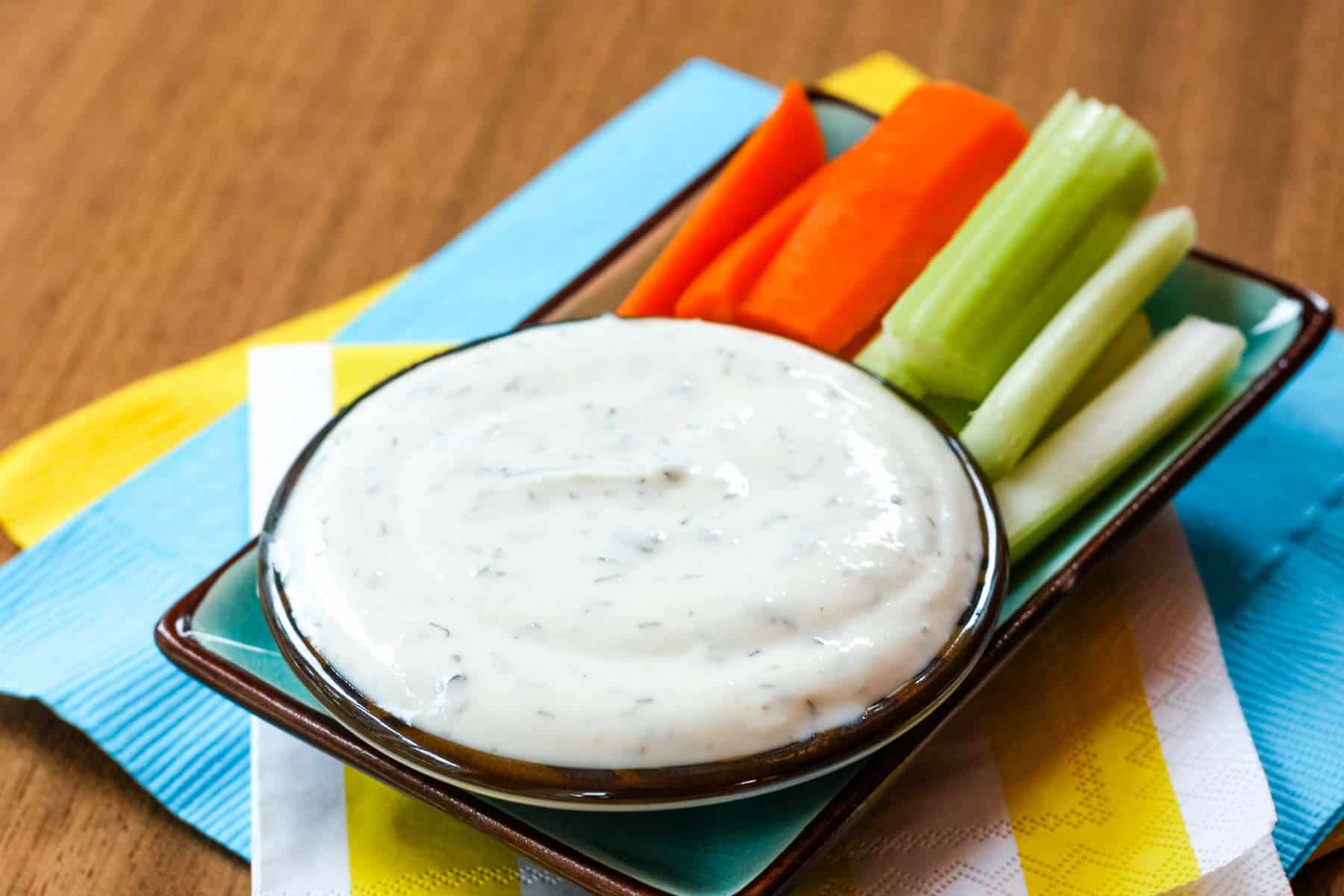 celery sticks with ranch