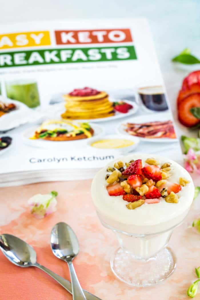Low Carb Cheesecake Breakfast Parfaits with the Easy Keto Breakfasts Cookbook