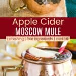 Apple Cider Moscow Mule Cocktail Recipe Pinterest Collage