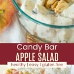 Easy Candy Bar Apple Salad Pinterest Collage