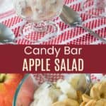 Healthy Candy Bar Apple Salad Pinterest Collage