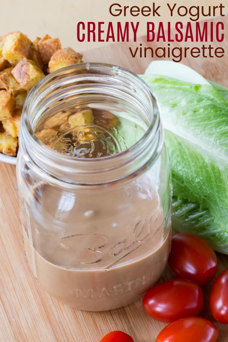 Creamy Balsamic Dressing Recipe made with Greek yogurt!