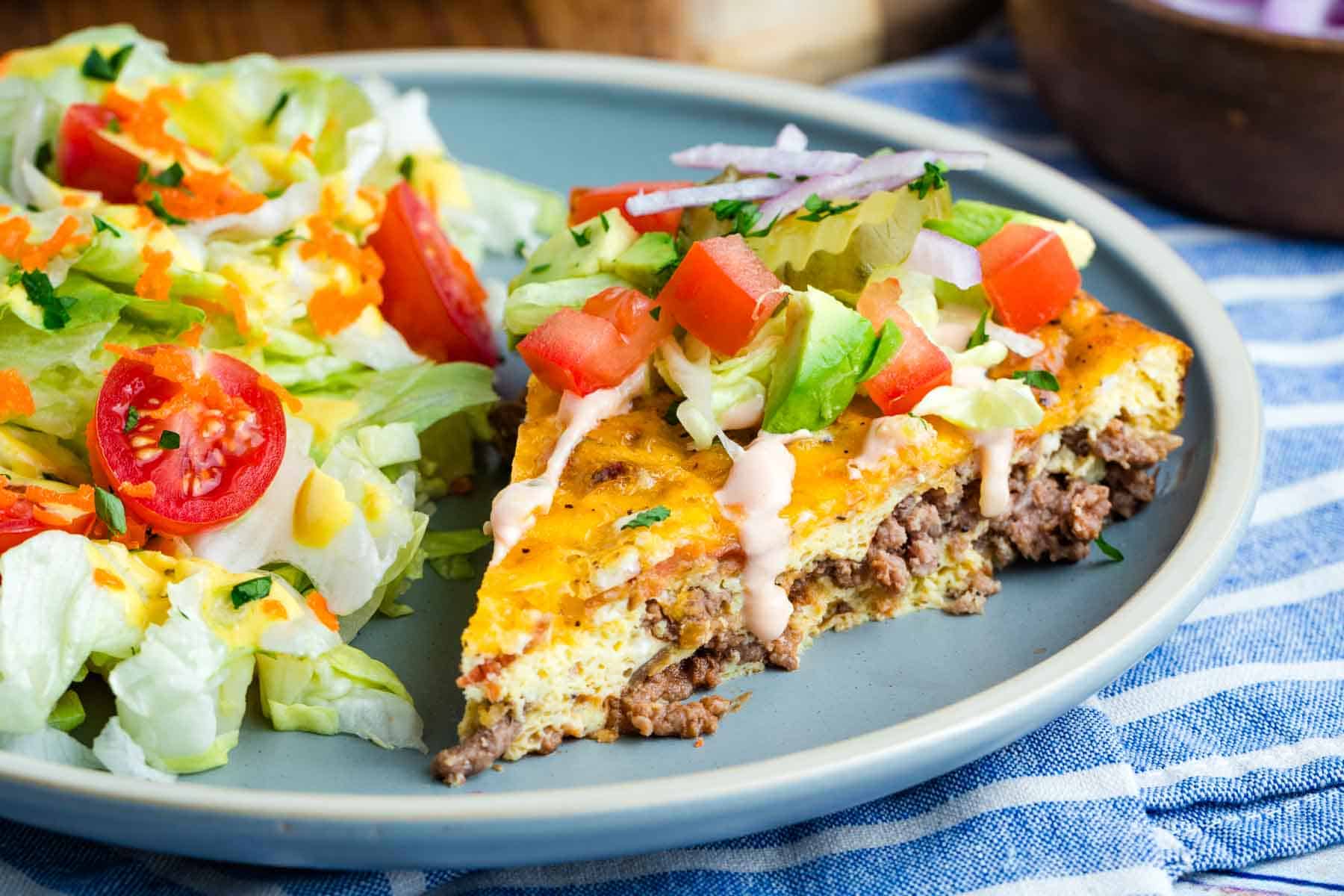 Bacon Cheeseburger Crustless Quiche | Cupcakes & Kale Chips