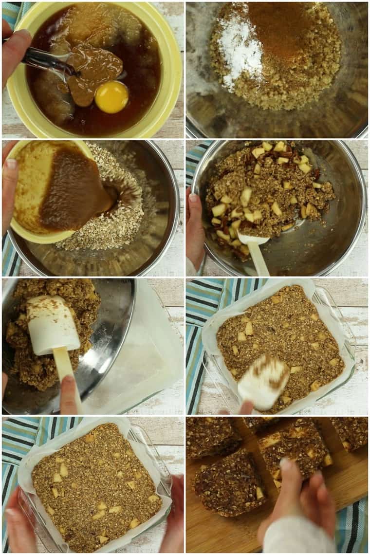 Process Shots for How to Make the breakfast bars