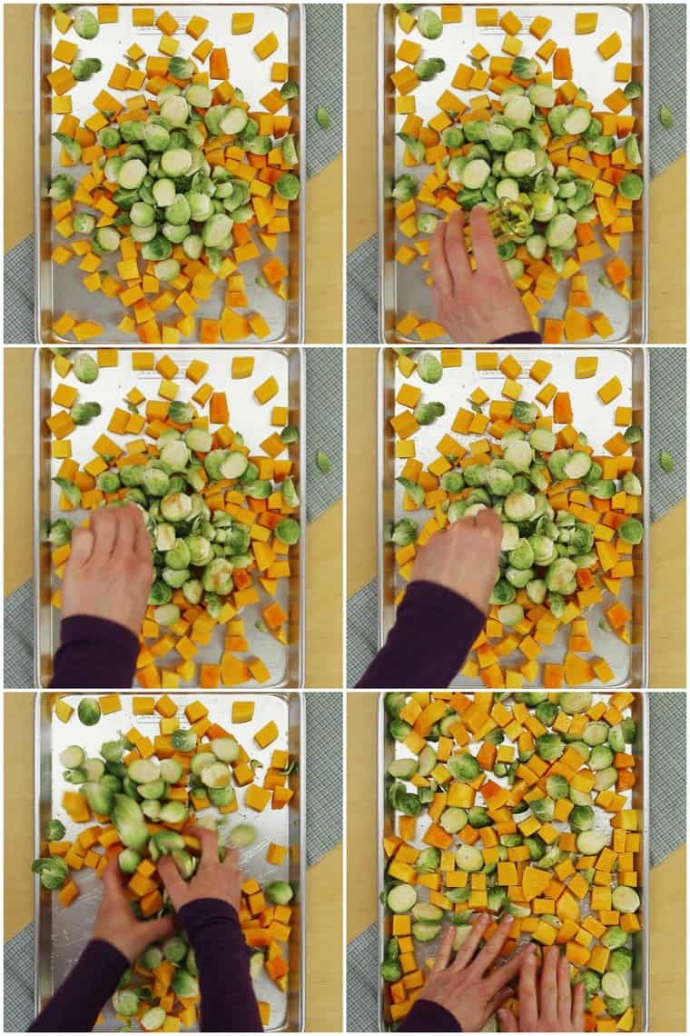 Step-by-Step How to Roast Brussel Sprouts and Butternut Squash