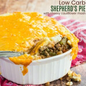 Easy Cheesy Low Carb Cauliflower Shepherd's Pie Recipe
