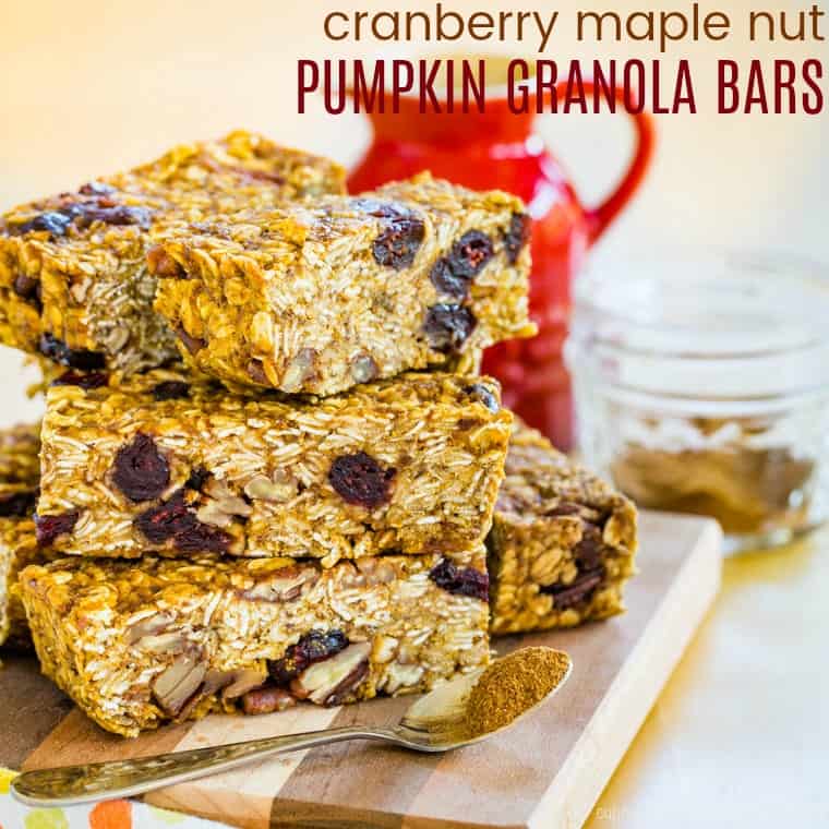 Pumpkin Maple Spice Granola Bars Gluten Free Vegan