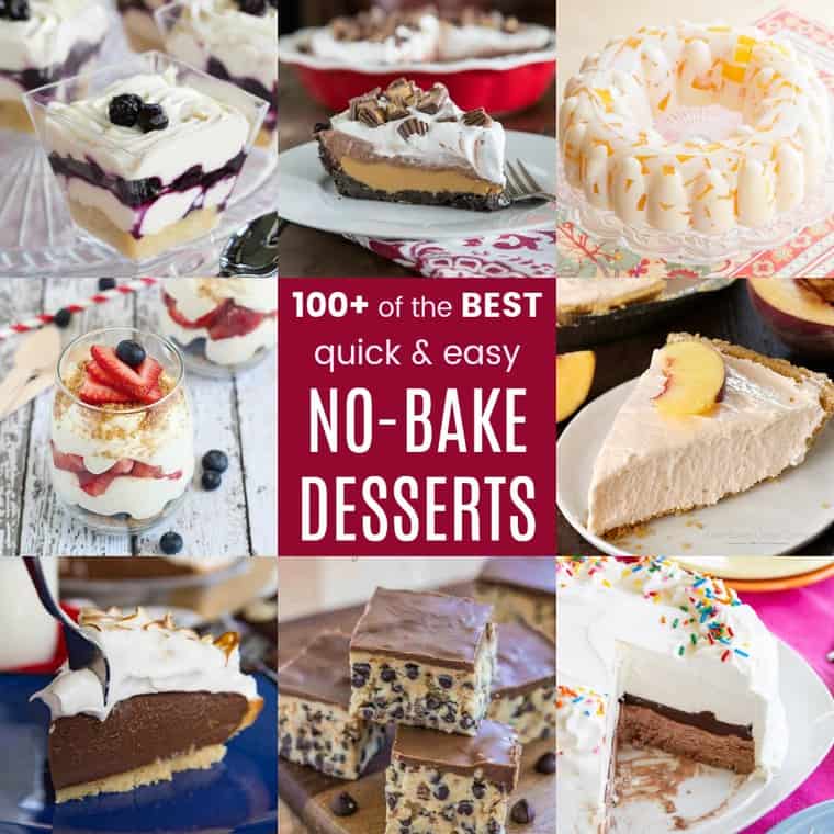 100+ Quick & Easy No-Bake Desserts - Cupcakes & Kale Chips