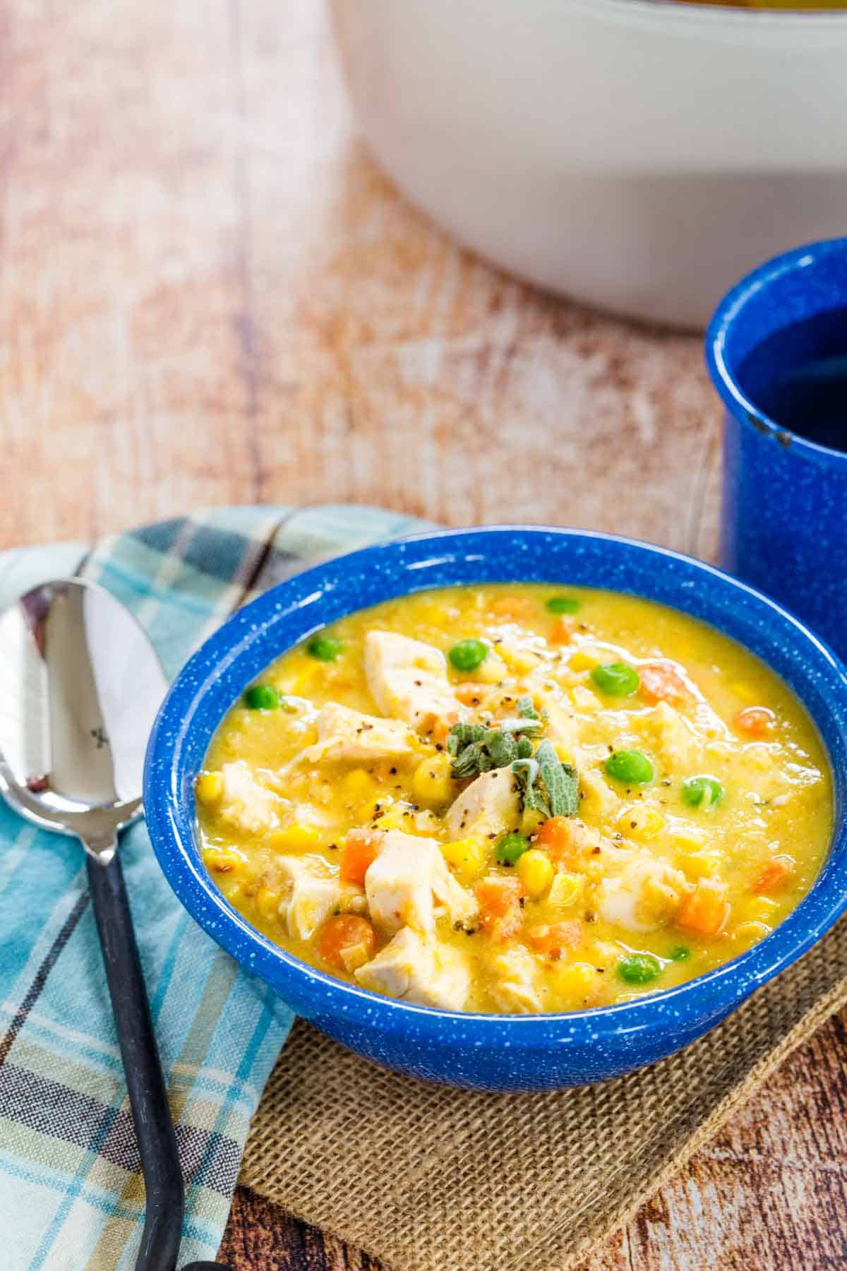 Chicken Corn Chowder {Healthy Soup Recipe} - Cupcakes & Kale Chips