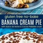 No Bake Dulce de Leche Banana Cream Pie Recipe Pinterest Collage
