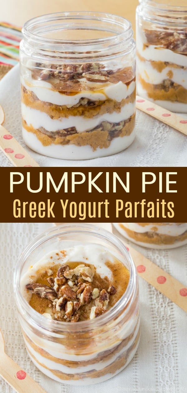 Pumpkin Pie Parfaits with Greek Yogurt Cupcakes & Kale Chips