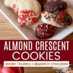 Almond Crescents Pinterest Collage