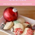 Almond Crescent Cookie Recipe Pin Template Pink