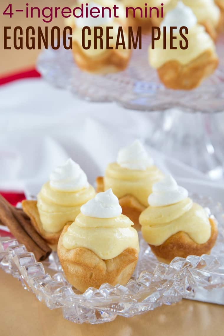 Mini Eggnog Cream Pies - Cupcakes & Kale Chips