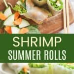 Shrimp Summer Rolls Pinterest Collage