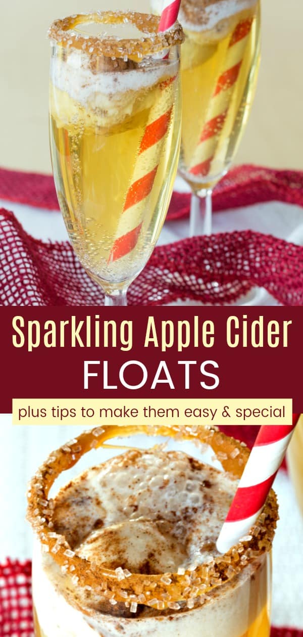 Sparkling Apple Cider Float Cocktail or Mocktail - Cupcakes & Kale Chips