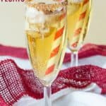 Sparkling Apple Cider Cocktail or Mocktail Ice Cream Float Recipe Image with Title