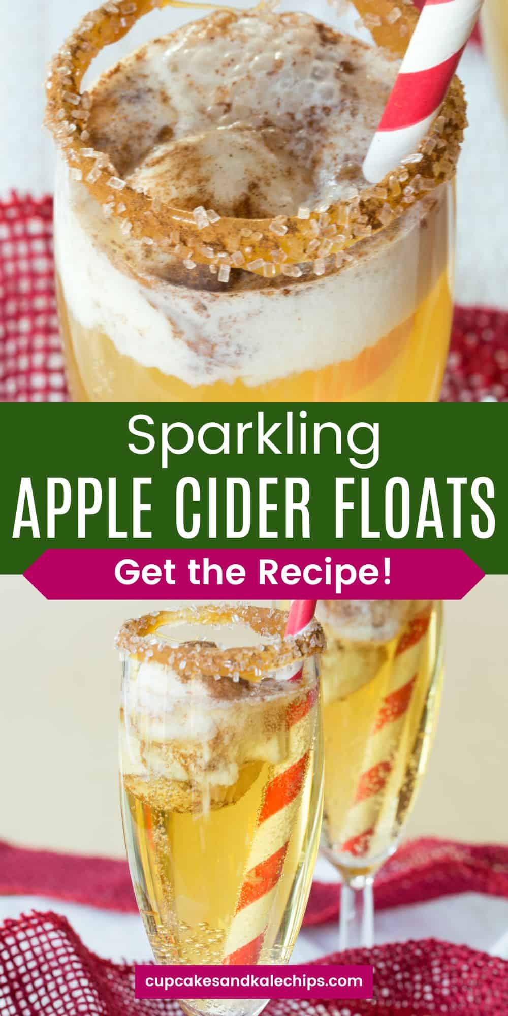 Sparkling Apple Cider Floats | Cupcakes & Kale Chips