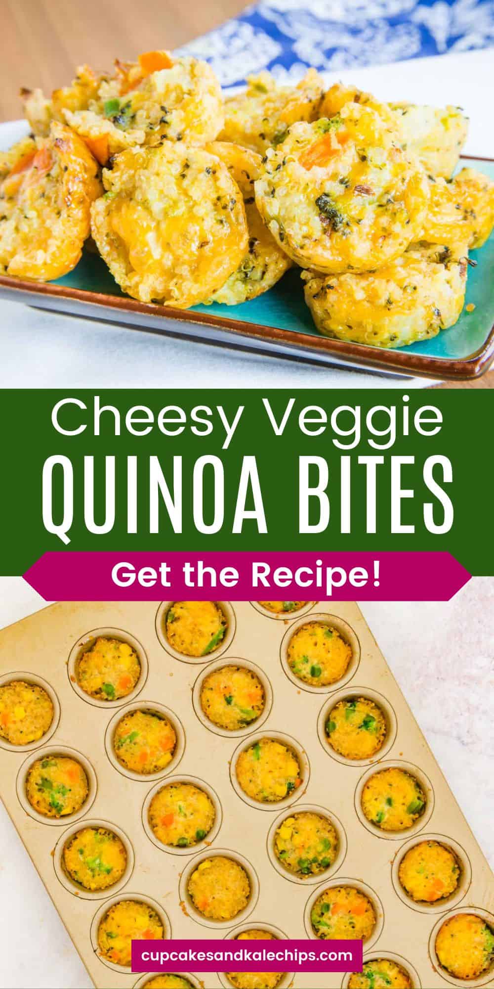 Cheesy Veggie Quinoa Bites | Cupcakes & Kale Chips