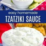 Easy Homemade Greek Tzatziki Recipe Pinterest Collage