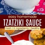 Easy Greek Tzatziki Recipe Pinterest Collage