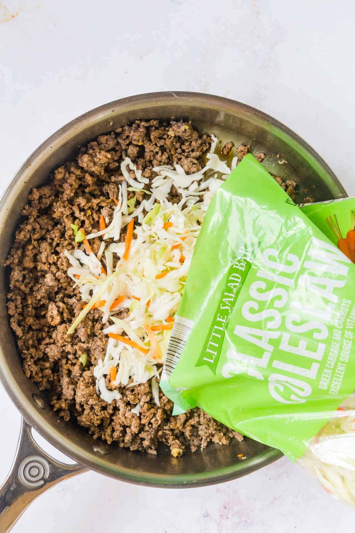 Easy Ground Beef Egg Roll in a Bowl Cupcakes & Kale Chips