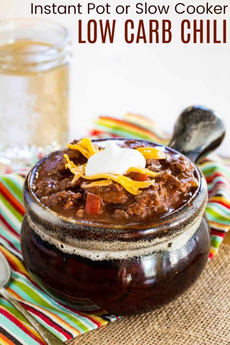 Easy Keto Chili Without Beans Instant Pot or Slow Cooker!