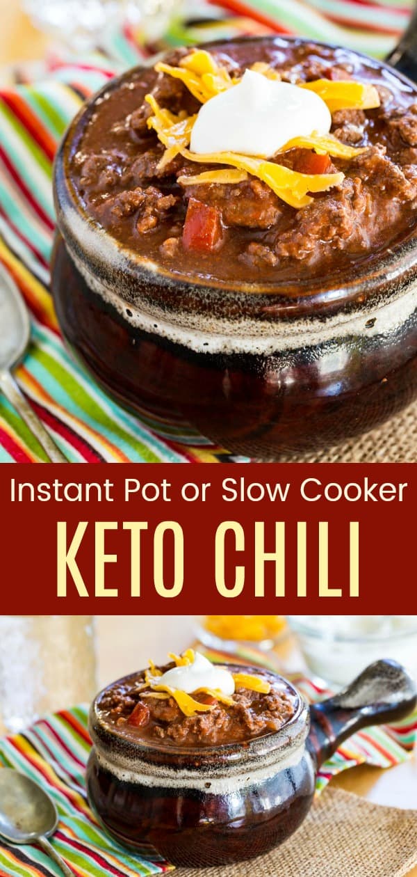 Easy Keto Chili Without Beans Instant Pot or Slow Cooker!