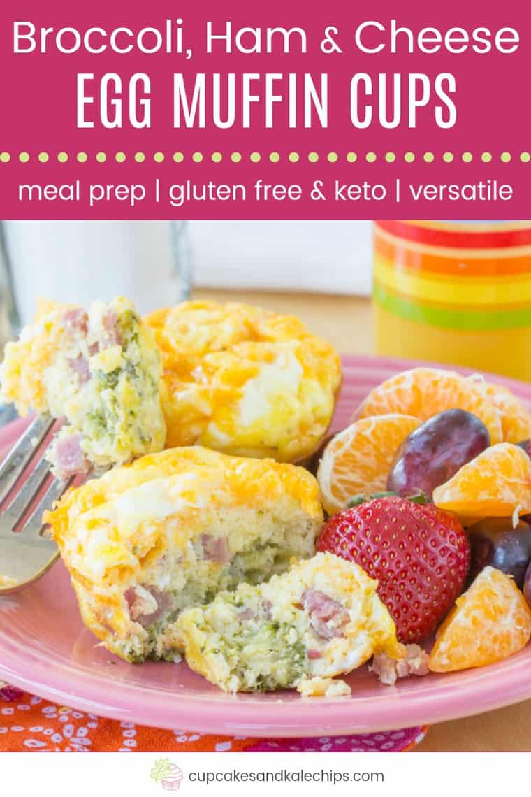 Ham Cheese & Broccoli Egg Muffin Cups Recipe - Cupcakes & Kale Chips