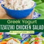 Tzatziki Chicken Salad Recipe Pinterest Collage