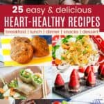 Heart Healthy Meals Pinterest Collage