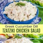 Tzatziki Chicken Salad Pinterest Collage
